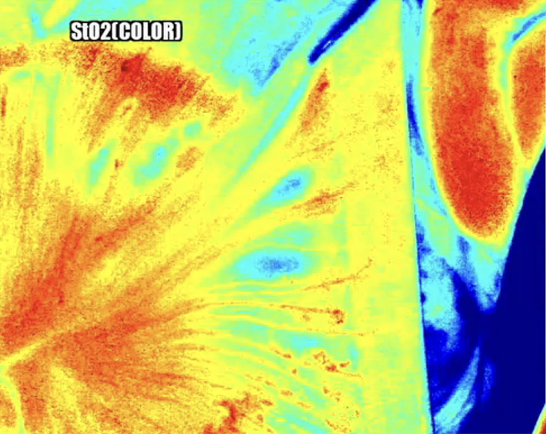 ICG multispectral intensity view of blood flow
